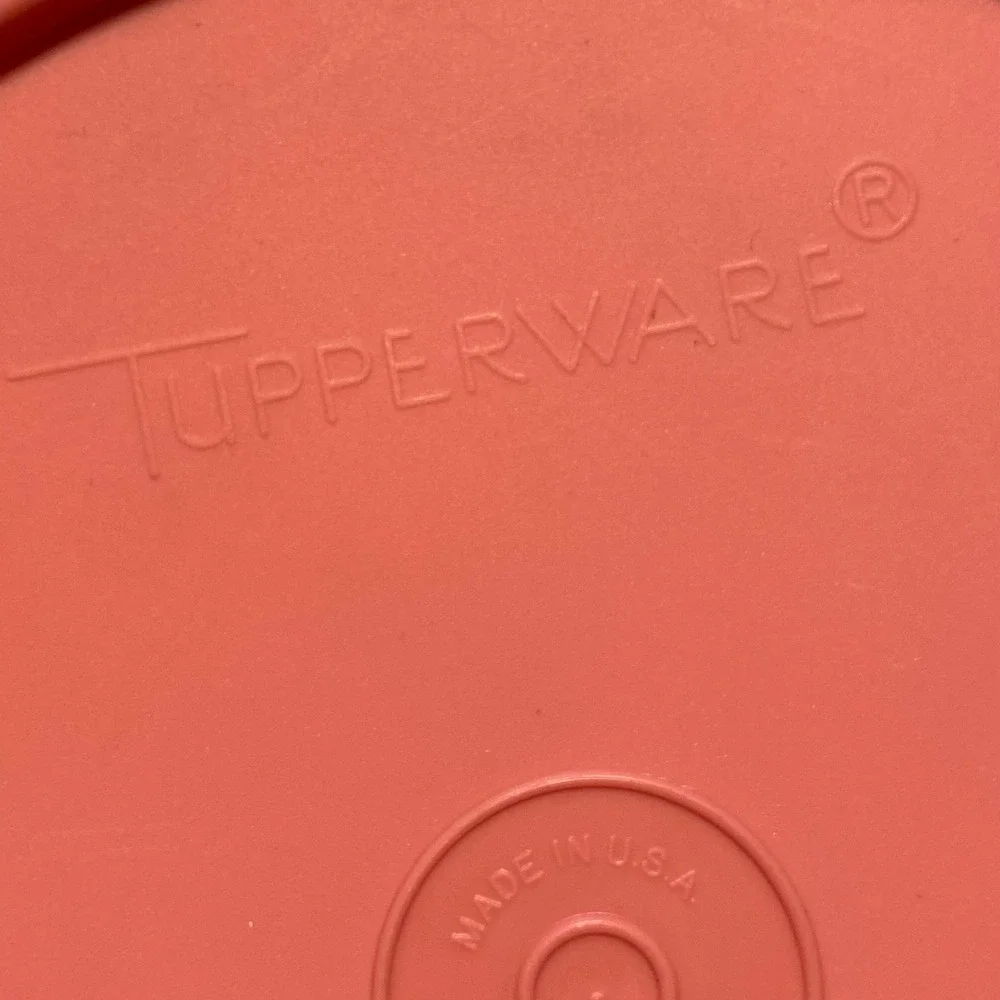 Tupperware Replacement Lids Seals B C Size Pastel Pink Blue Gray 5pc Set Vtg